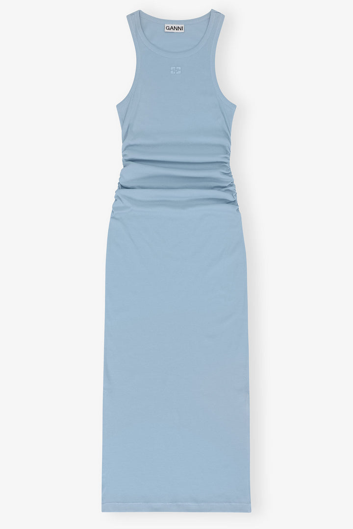 SOFT COTTON RIB TANK TOP LONG DRESS  Soft Chambray
