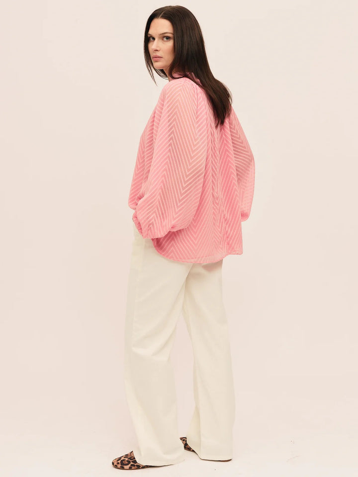 Mimosa Split Blouse  Azela Pink