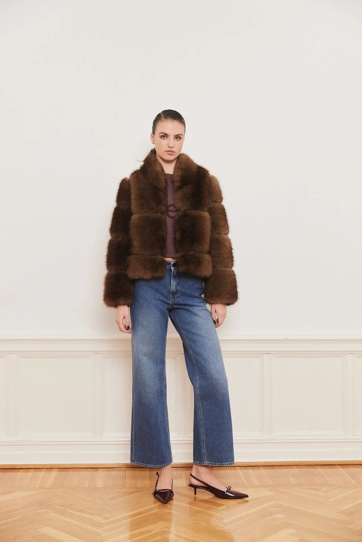 POSH SHORT COAT  Dk Brown