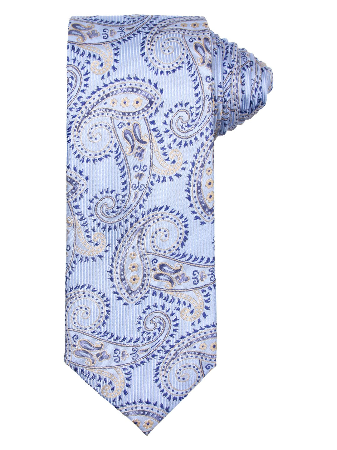 Santi Silkeslips 7,5cm Paisley Blå