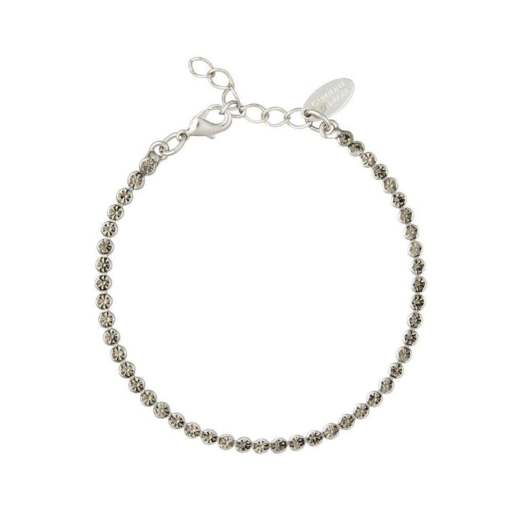 MEN´S TENNIS BRACELET RHODIUM  Black Diamond