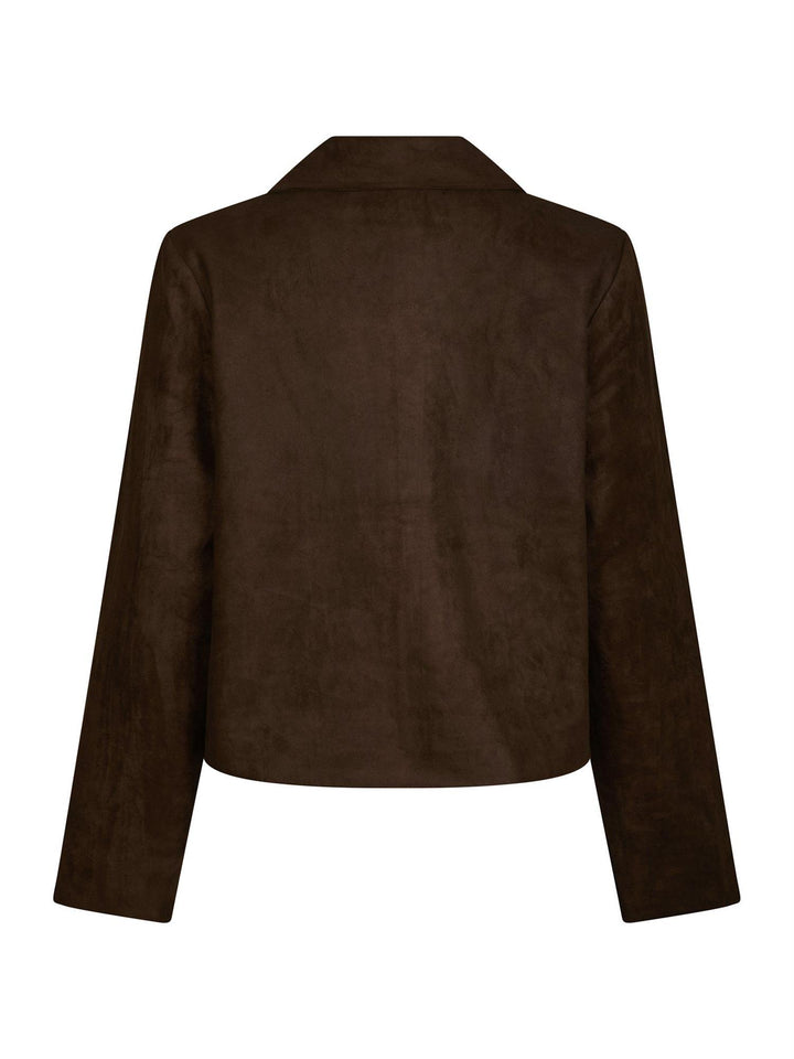 NILO FAUX SUEDE JACKET  Dk.Brown