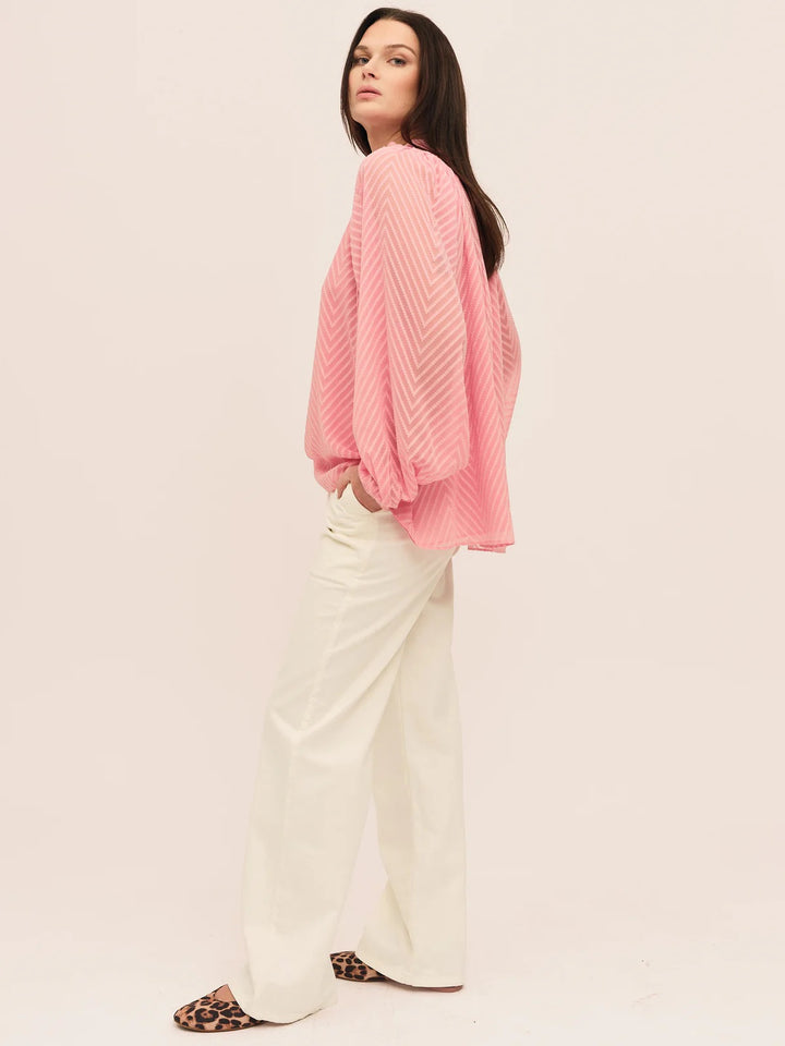 Mimosa Split Blouse  Azela Pink