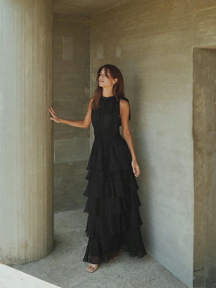 Marli Glitz Dress  Black