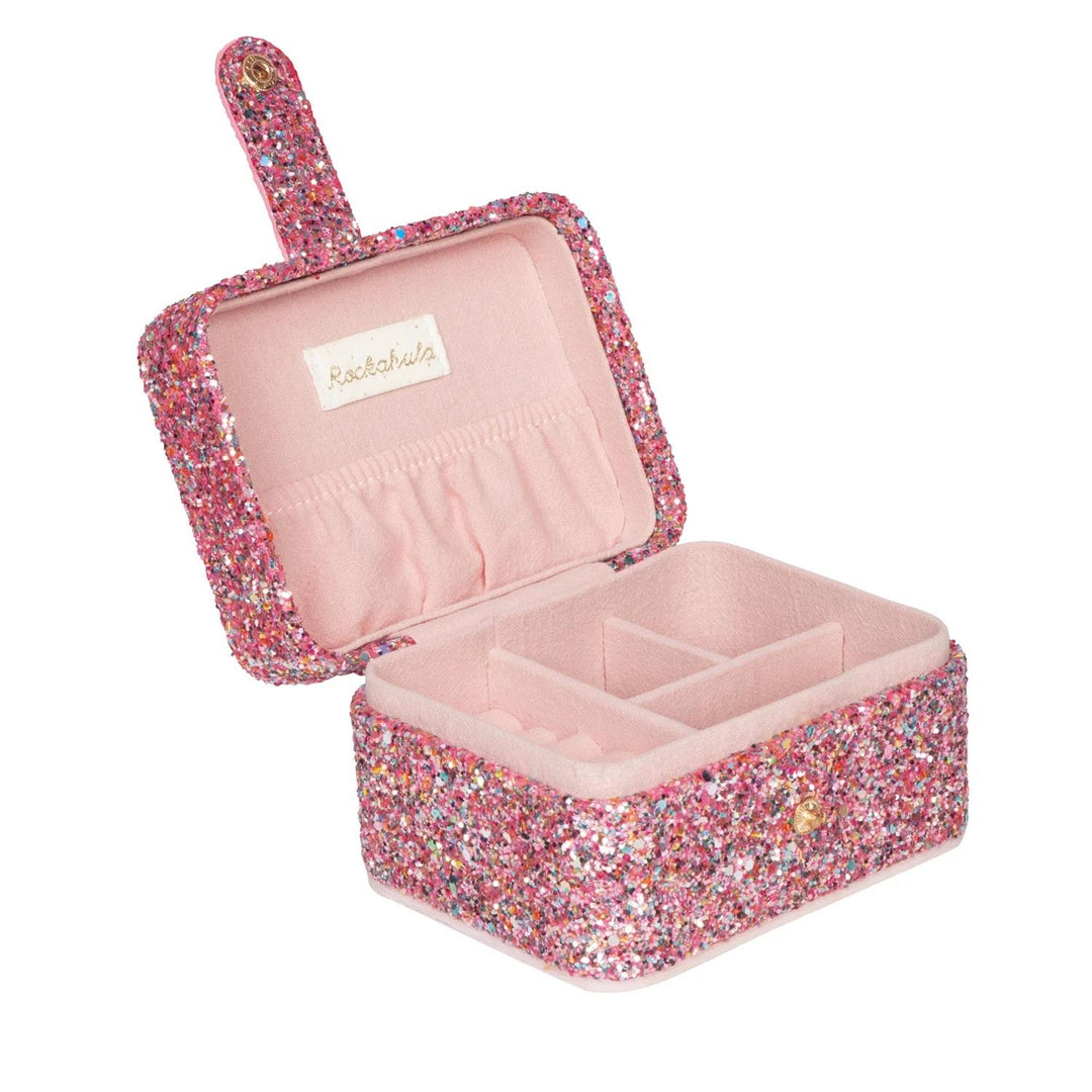 CONFETTI GLITTER JEWELLERY BOX  Glitter Gold