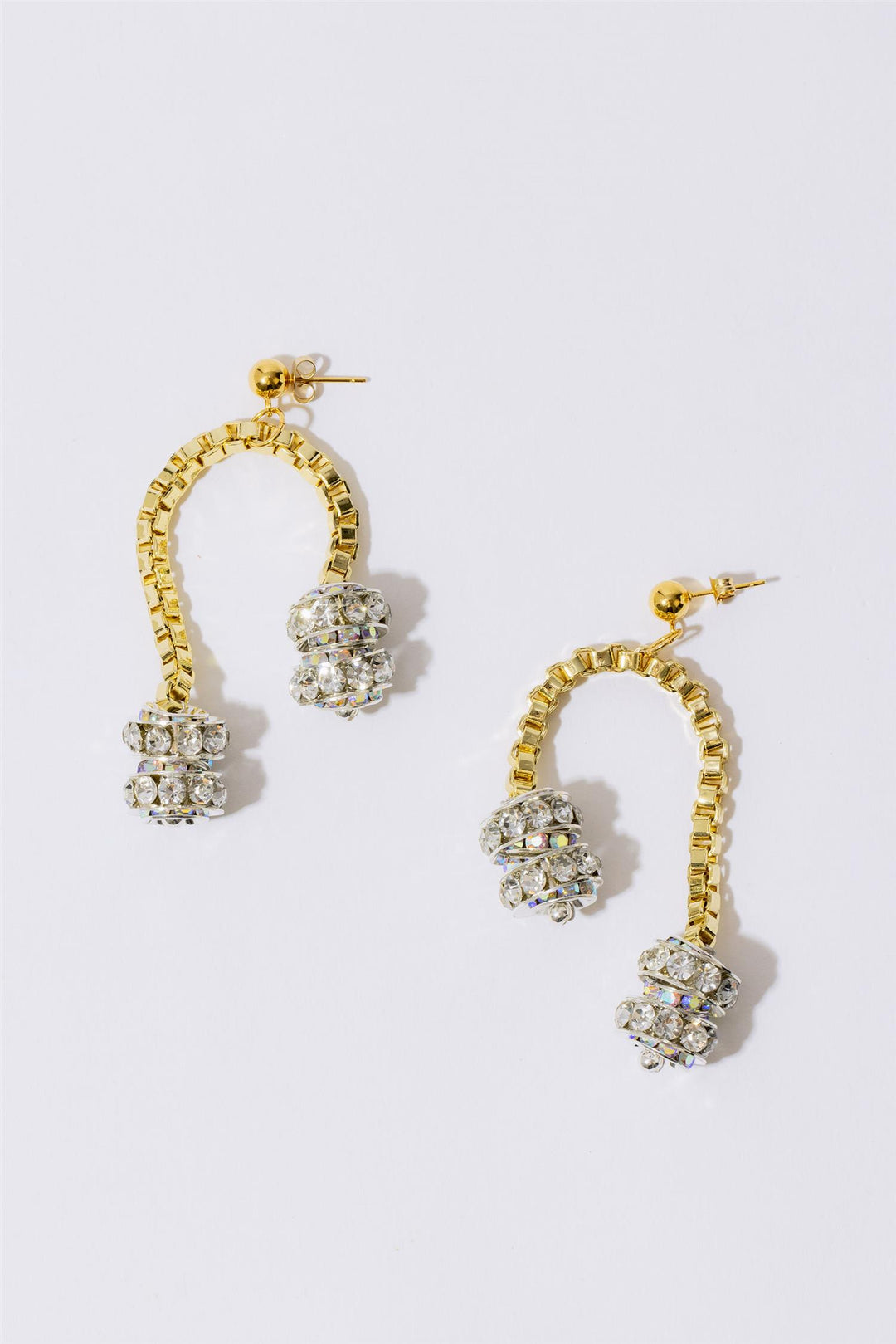 PARIS CHAINED EARRINGS Gold/Silver