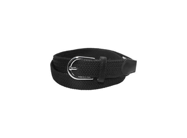 Intex Skandia belte strikk 3cm m/sølvspenne sort Sort