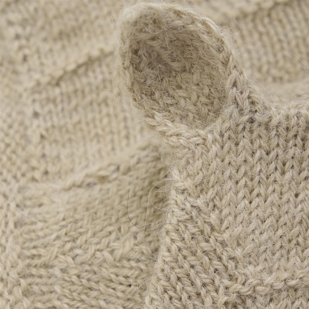 Bonnet Ears Alpaca Wool Knit  Camel Melange