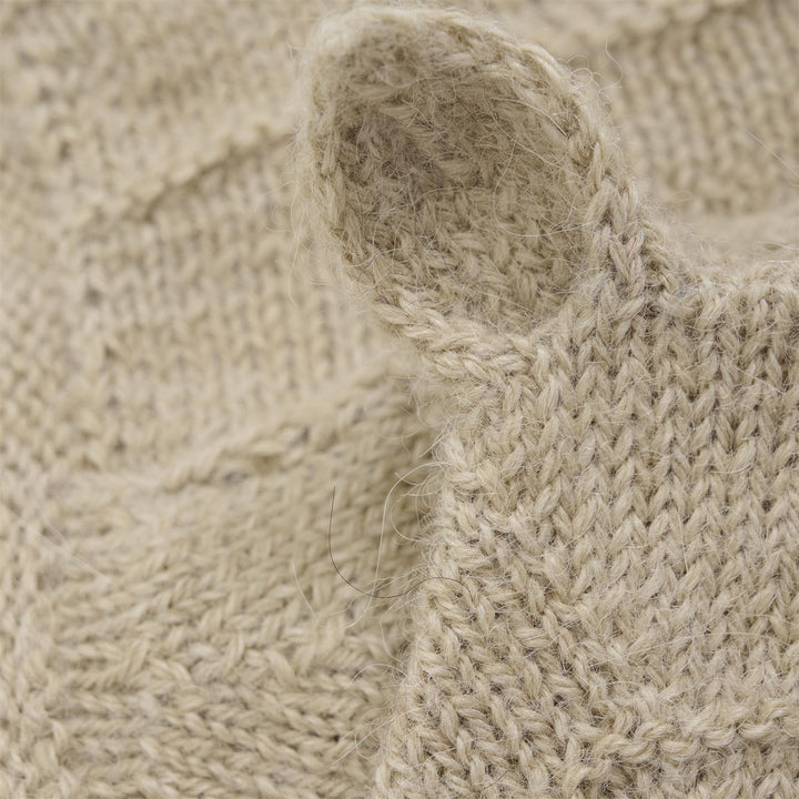 Bonnet Ears Alpaca Wool Knit  Camel Melange