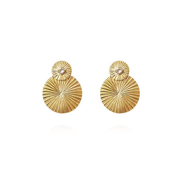 MINI ODESSA EARRINGS GOLD Crystal