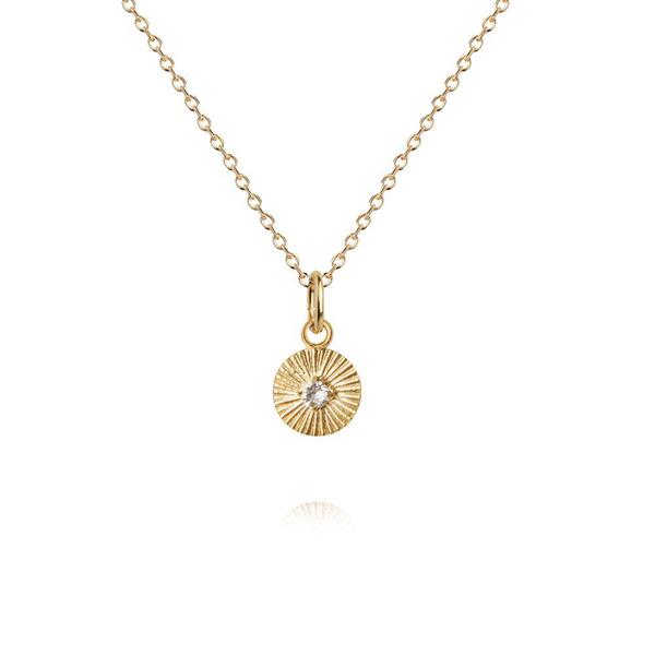MINI ODESSA NECKLACE GOLD Crystal