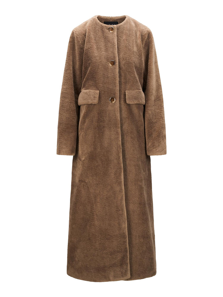 Emma Shearling Coat  Mole Brown