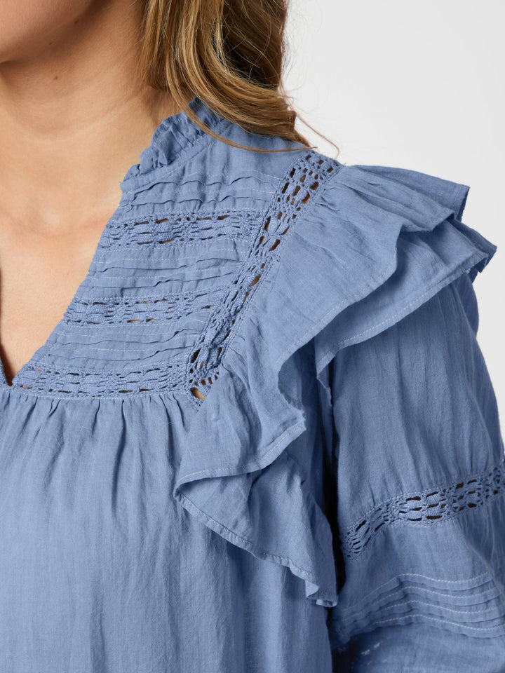 Mauri S Voile Blouse  Smoke Blue