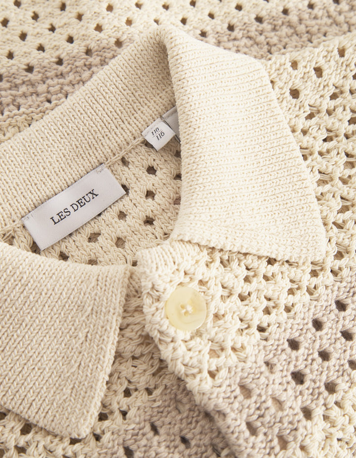 Gianni SS Knit Shirt Kids  Ivory