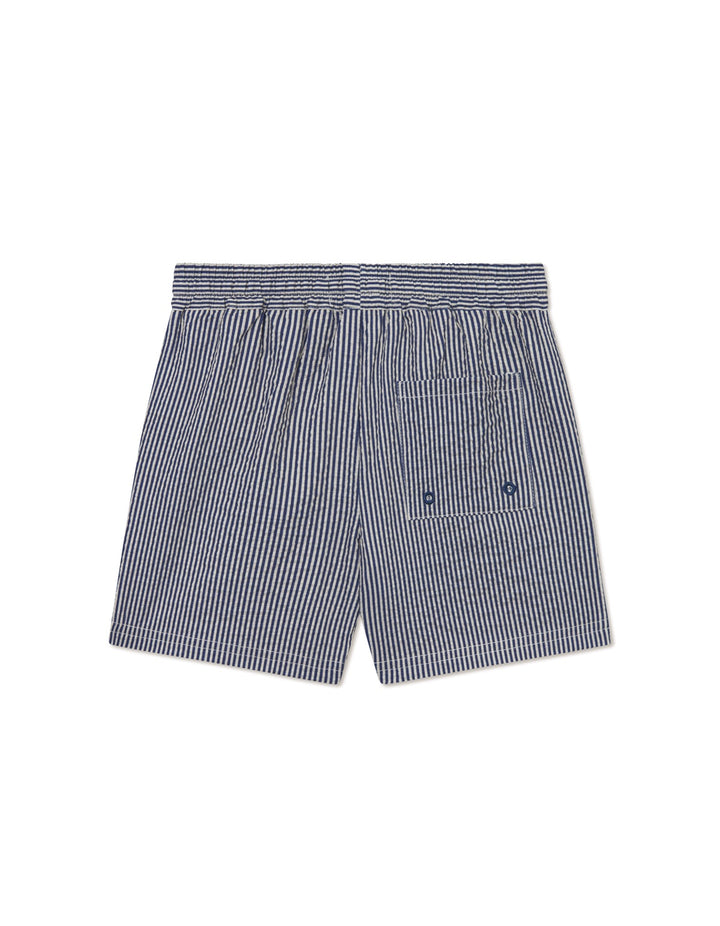 Stan Stripe Seersucker Swim Shorts Kids  Light Sand/Blueprint