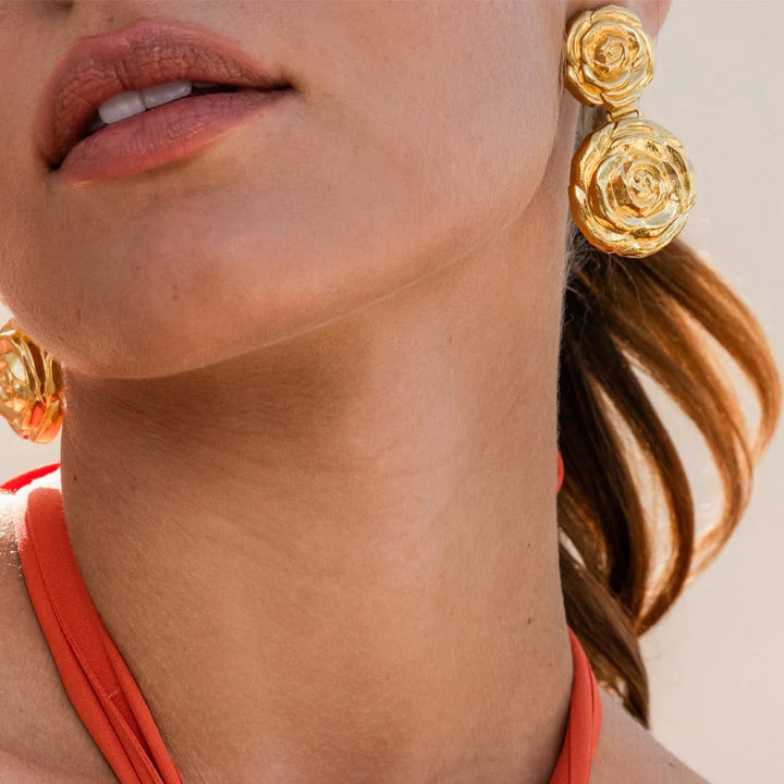 ROSITA GRANDE EARRINGS GOLD  Gold