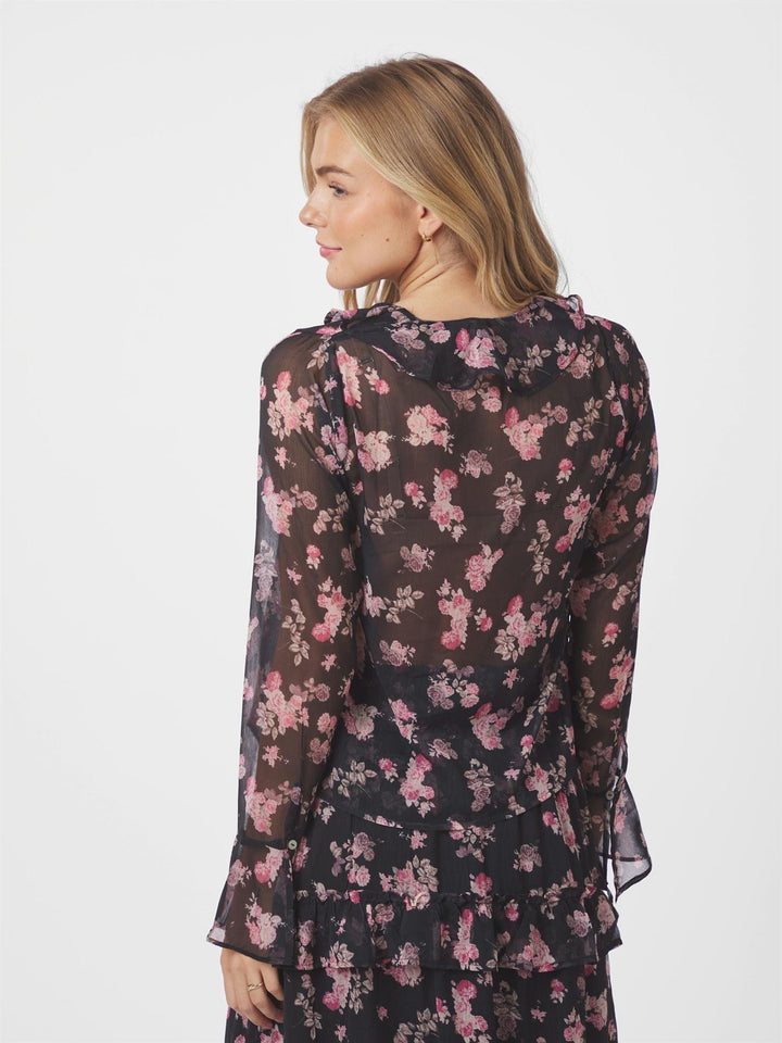 ANIKA MARIGOLD PRINT BLOUSE  Dark Navy