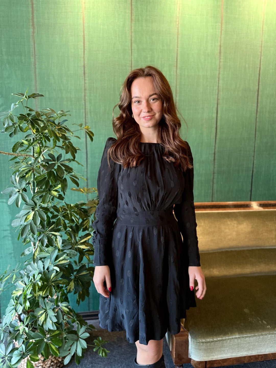 VISCOSE MINI DRESS  Black