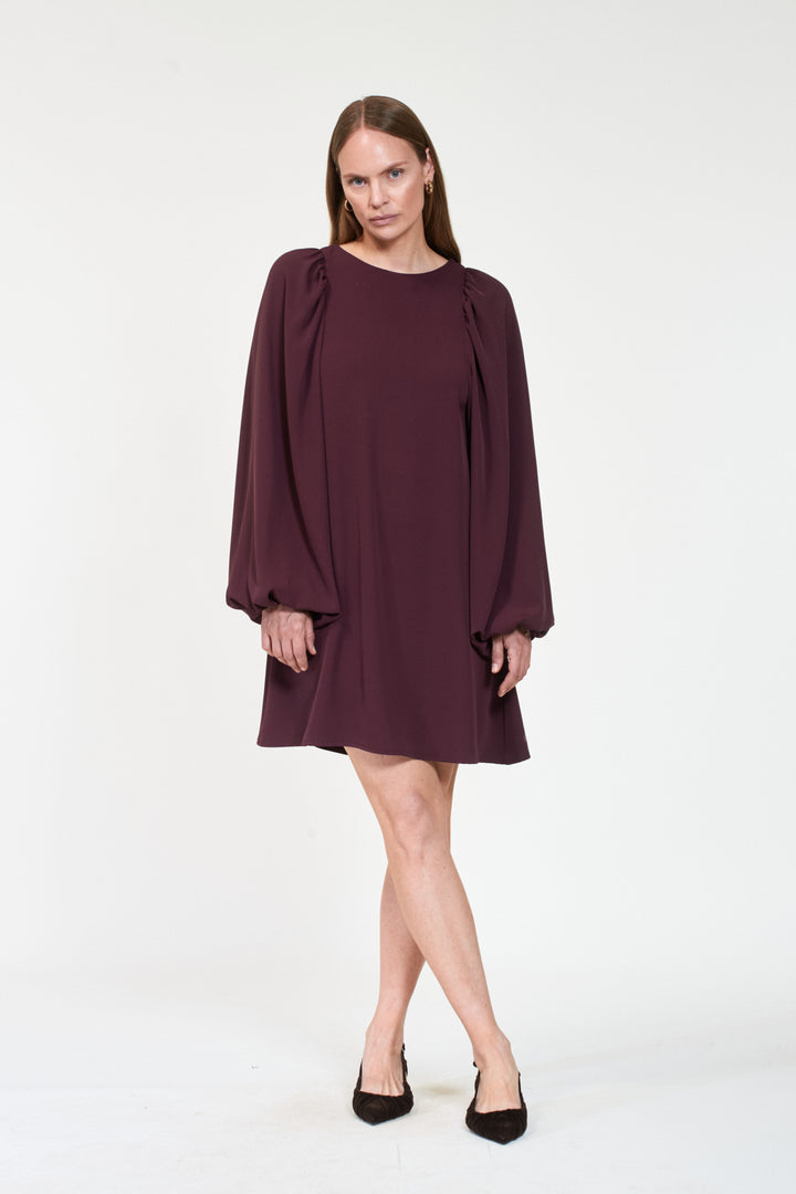 VALERIA Crepe  Dk Burgundy