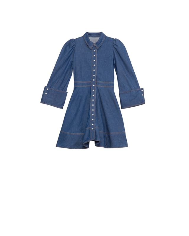 Denim Mini Dress  French Blue