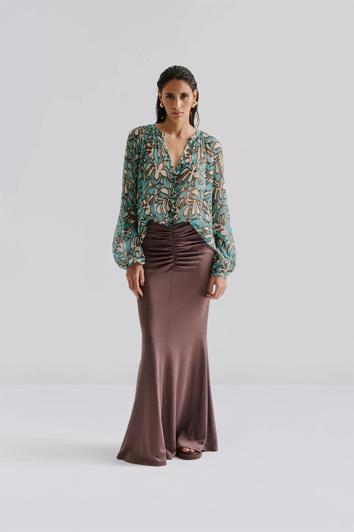 Mareva chiffon blouse  Blå