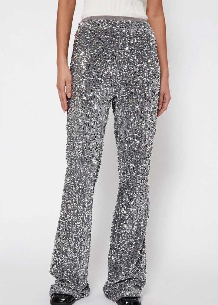 Milan flared pants  Silver