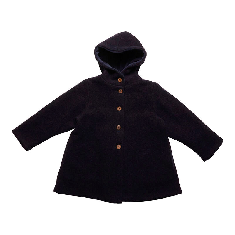 POOCH COAT DOUBLE LAYER WOOL Navy