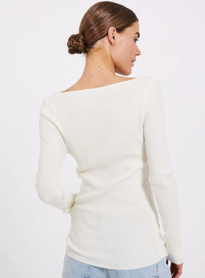 Sherry heart knit top  Off-White