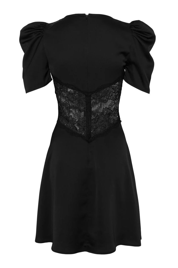 francis lace mini dress  Svart