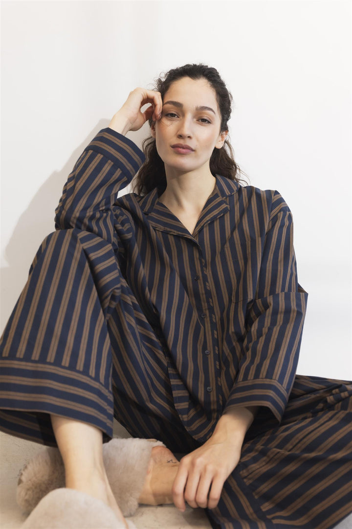 Soire Pyjamas Set Navy Stripe