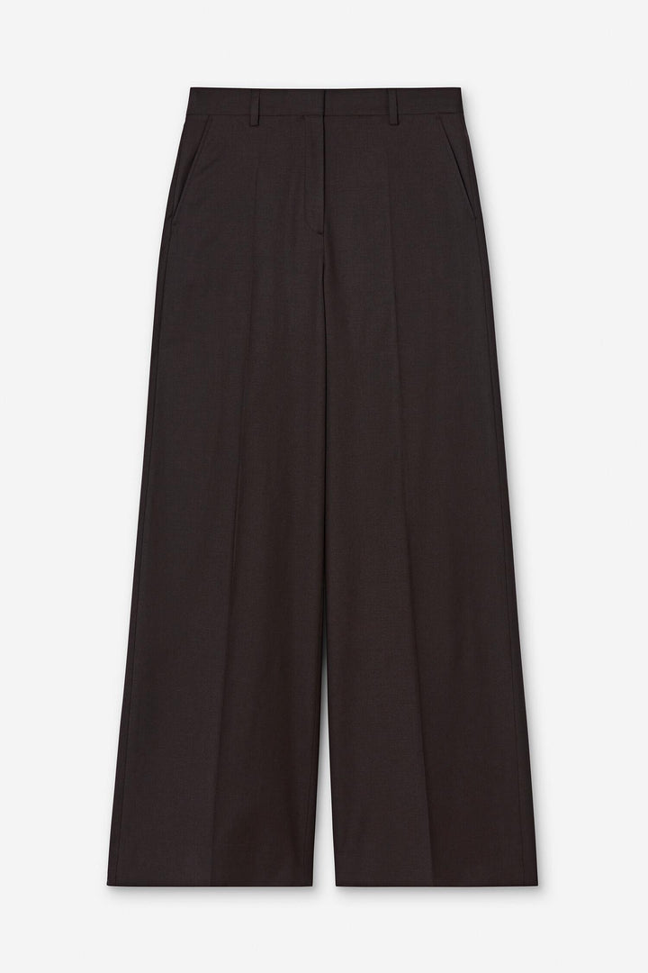 harlow wool trousers  Dark Chocolate