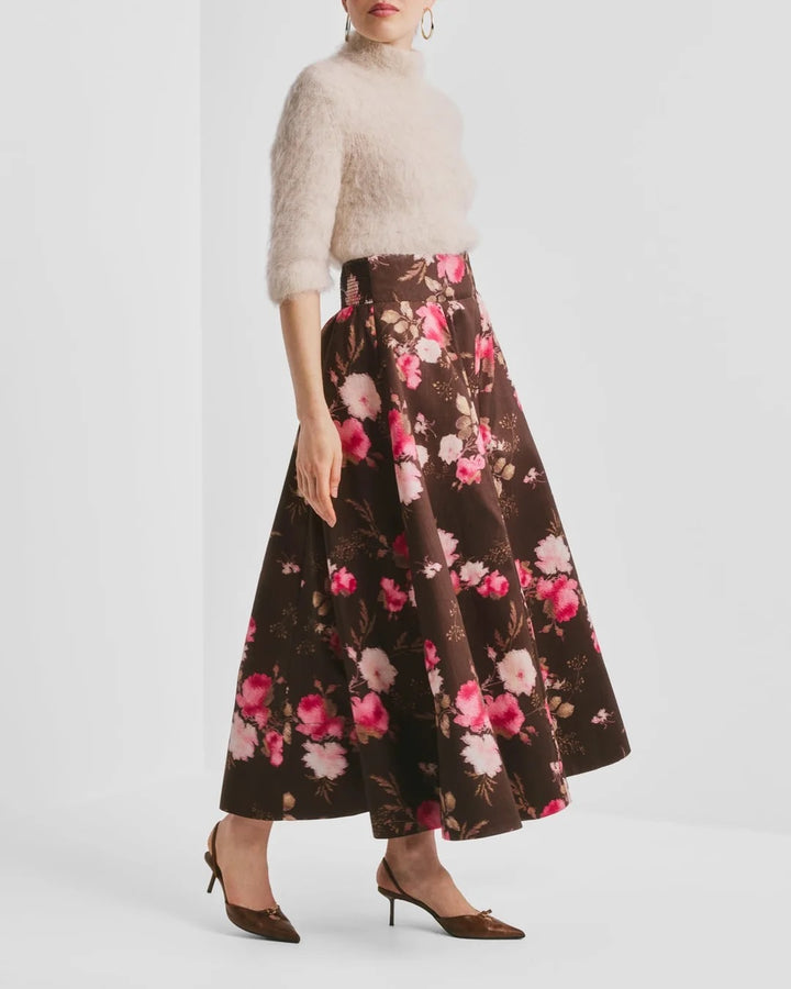 TAFFETA MAXI SKIRT  Soft Bloom