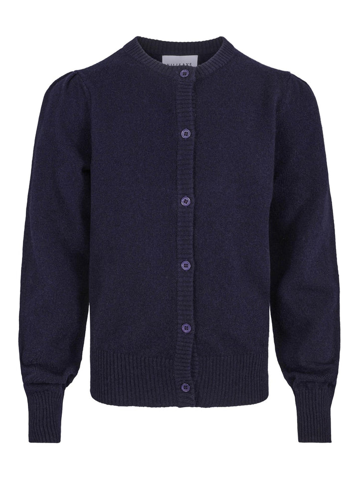 Elli strikket ullcardigan  Midnight Navy