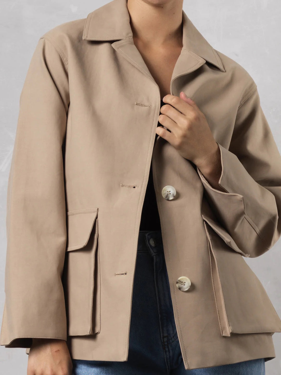 GIGI CANVAS JACKET  Beige