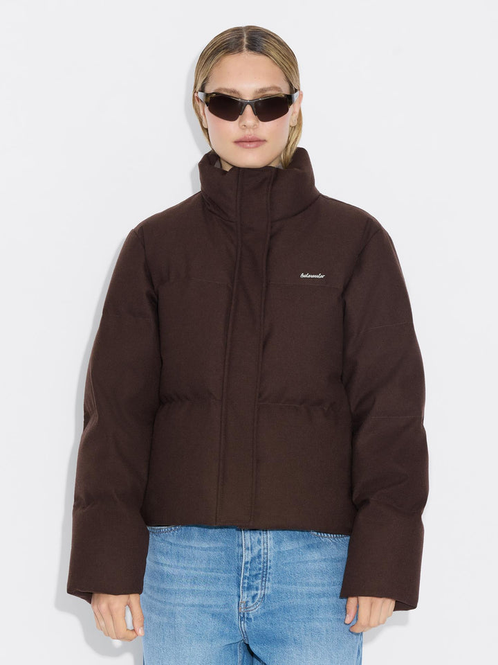 W Tech Wool Down Jacket  Dk. Brown