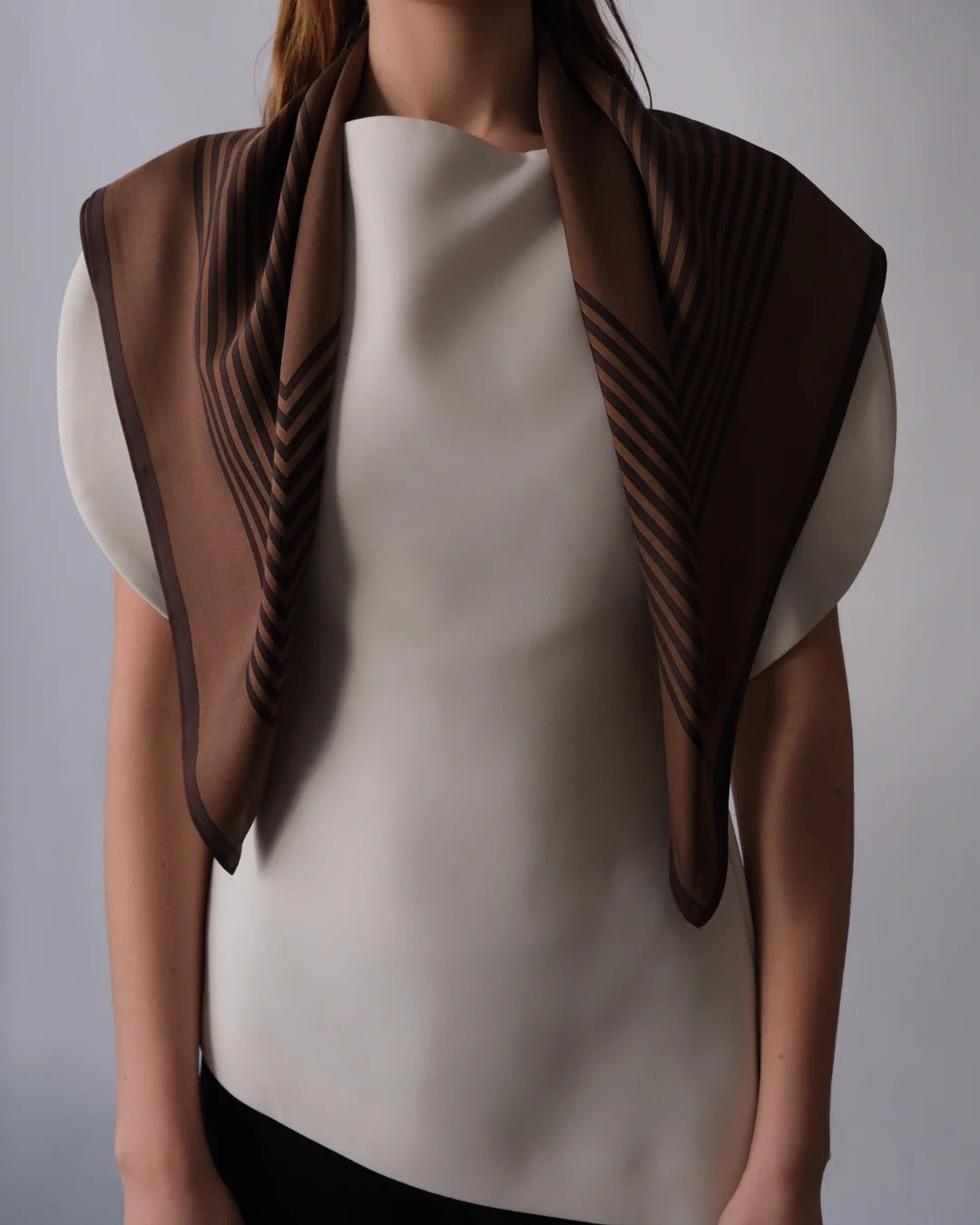 Striped Scarf  Brown