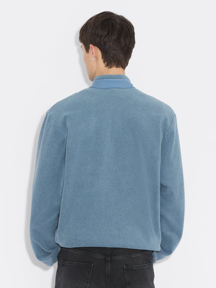 Regular Fleece Jacket  Dusty Blue
