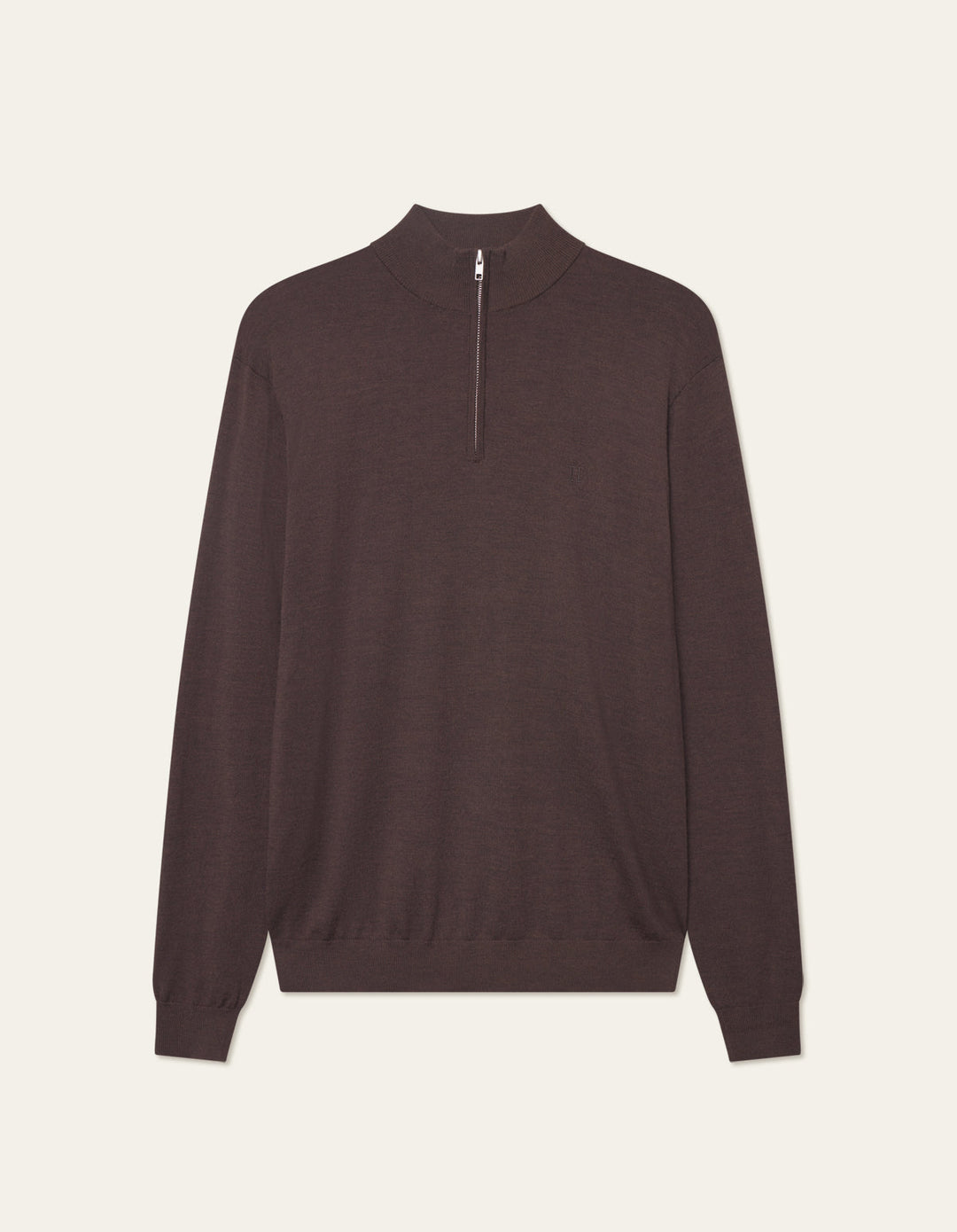 Greyson Half-Zip Merino Knit  Brown