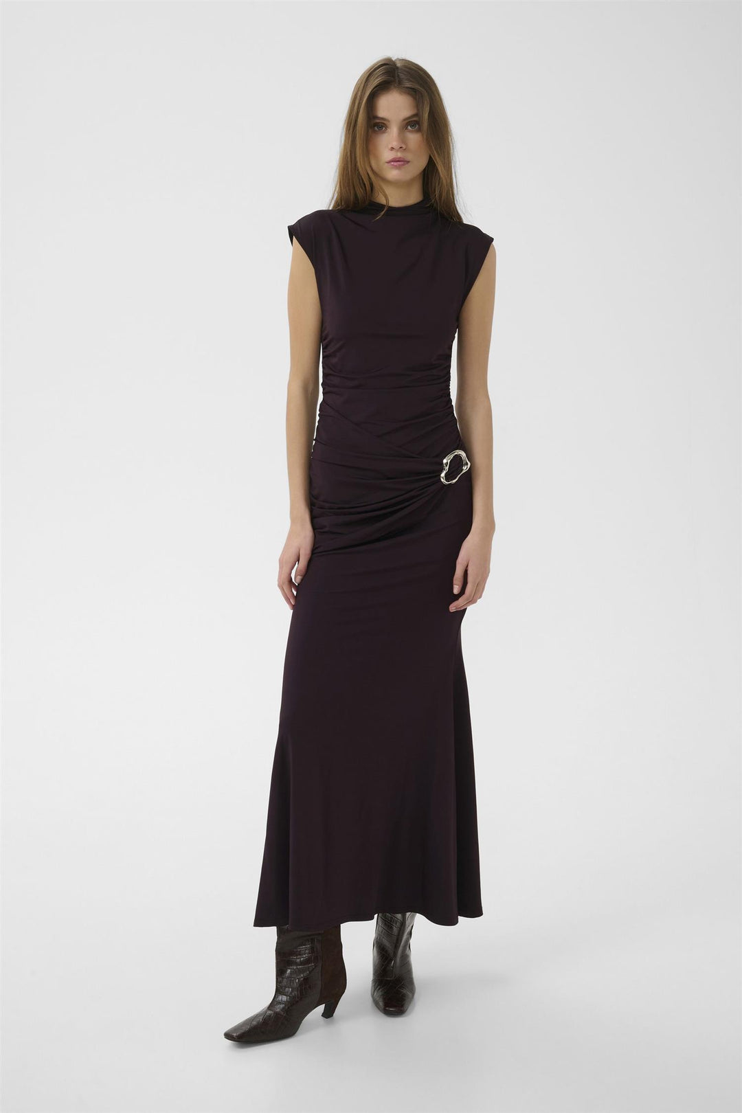 Gzseren Long Dress Deep Plum