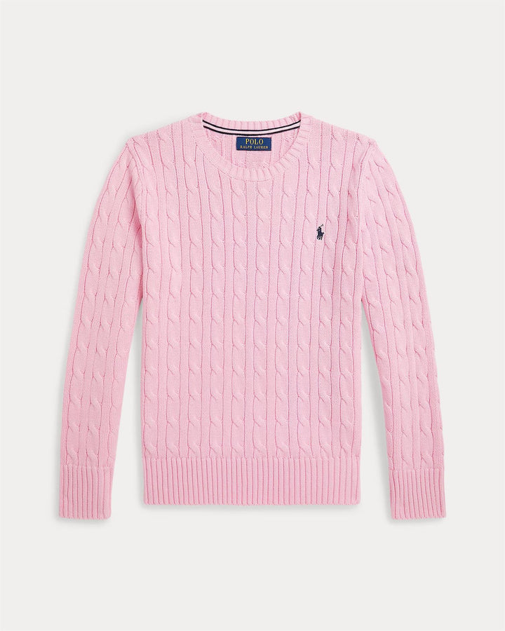 LS CABLE CN-TOPS-SWEATER  Crml Pink