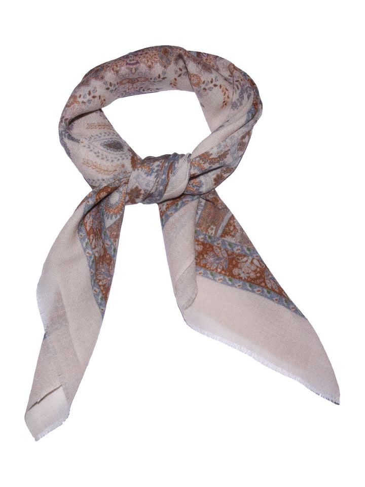 SKJERF ULL PAISLEY 85X85  Beige