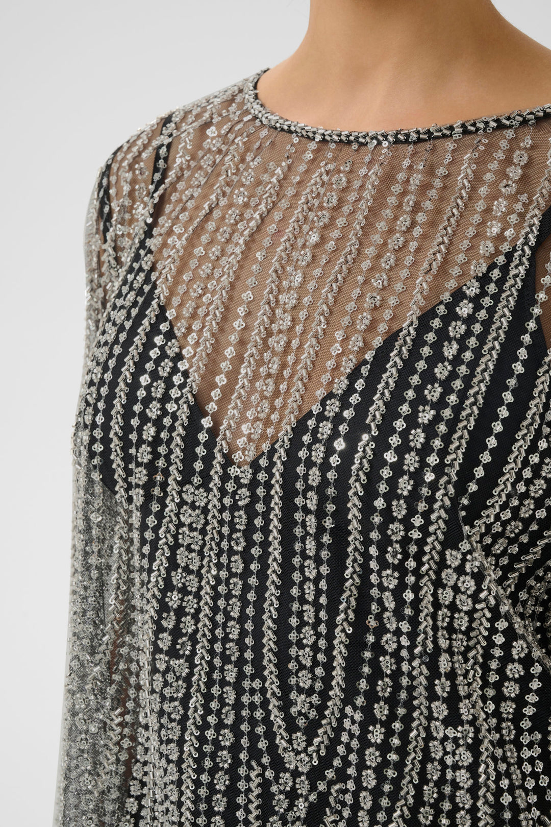 Sibba Blouse  Black/Silver