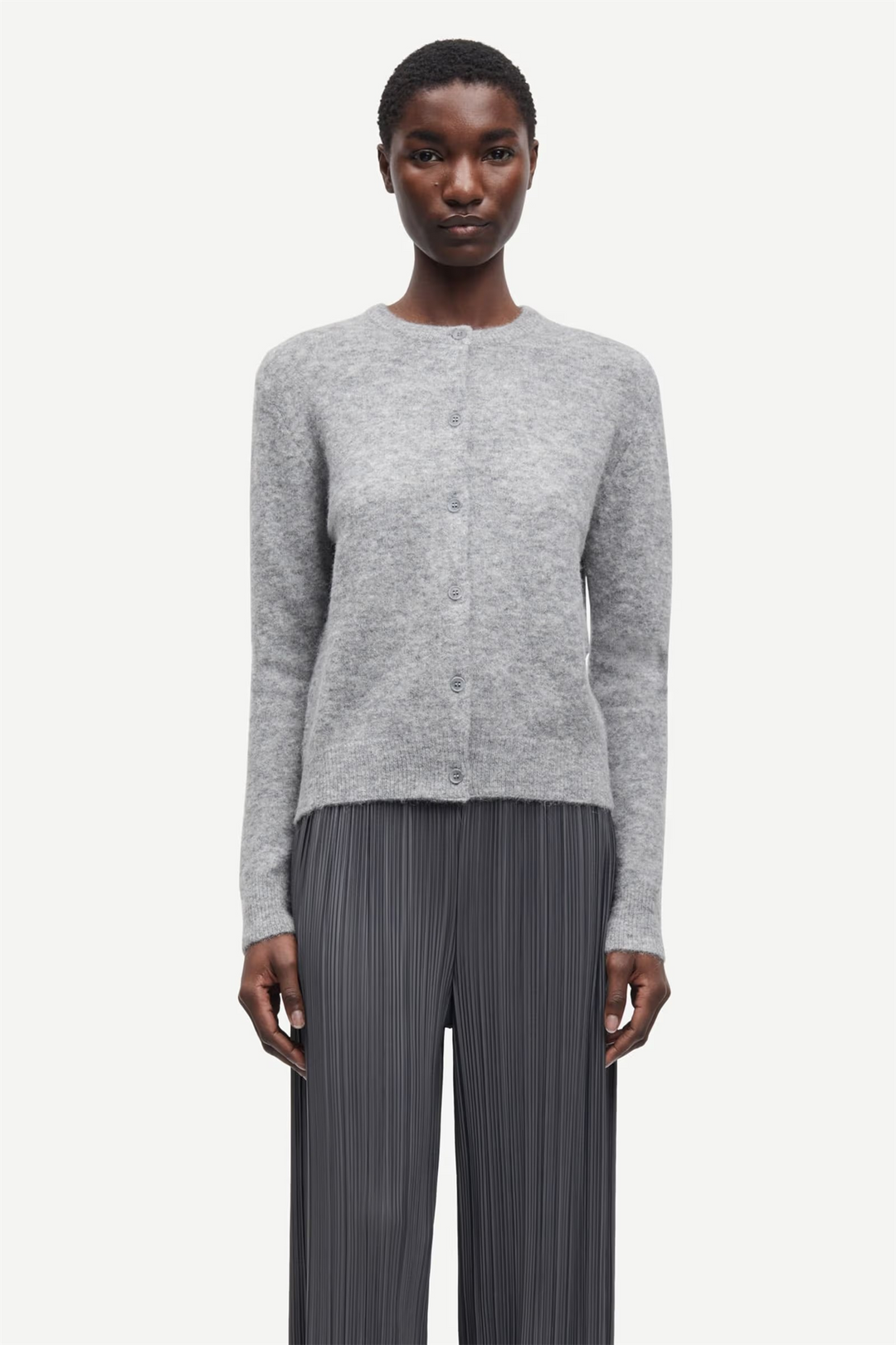 Nor short cardigan 7355  Grey Mel.