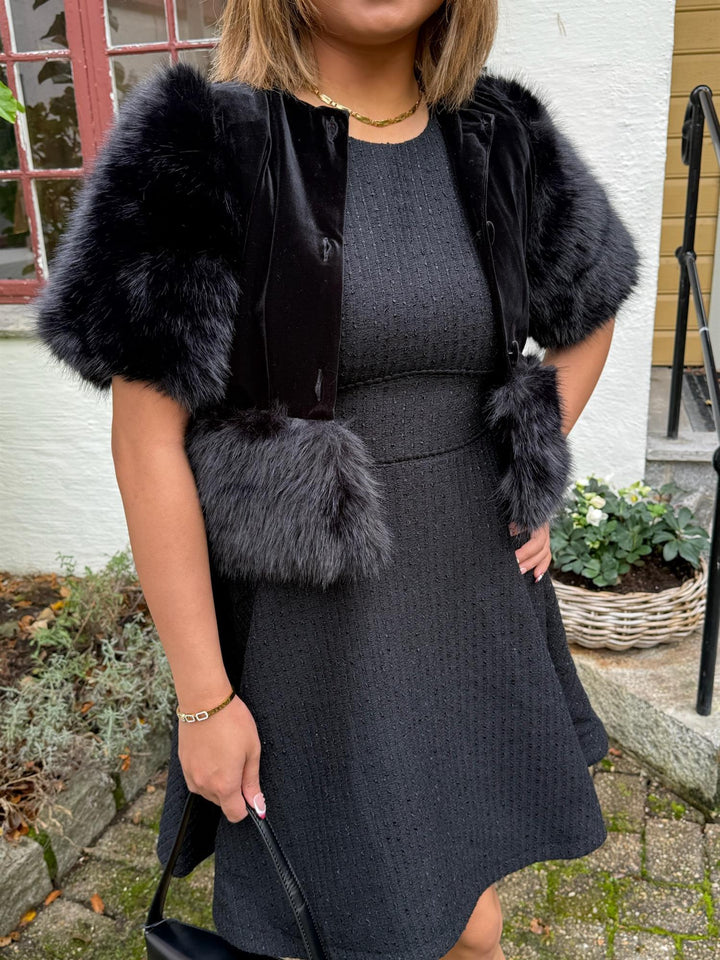 Mone Velour Top  Black