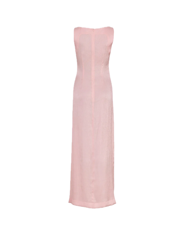 Shiny Sleeveless Dress  Dusty Pink