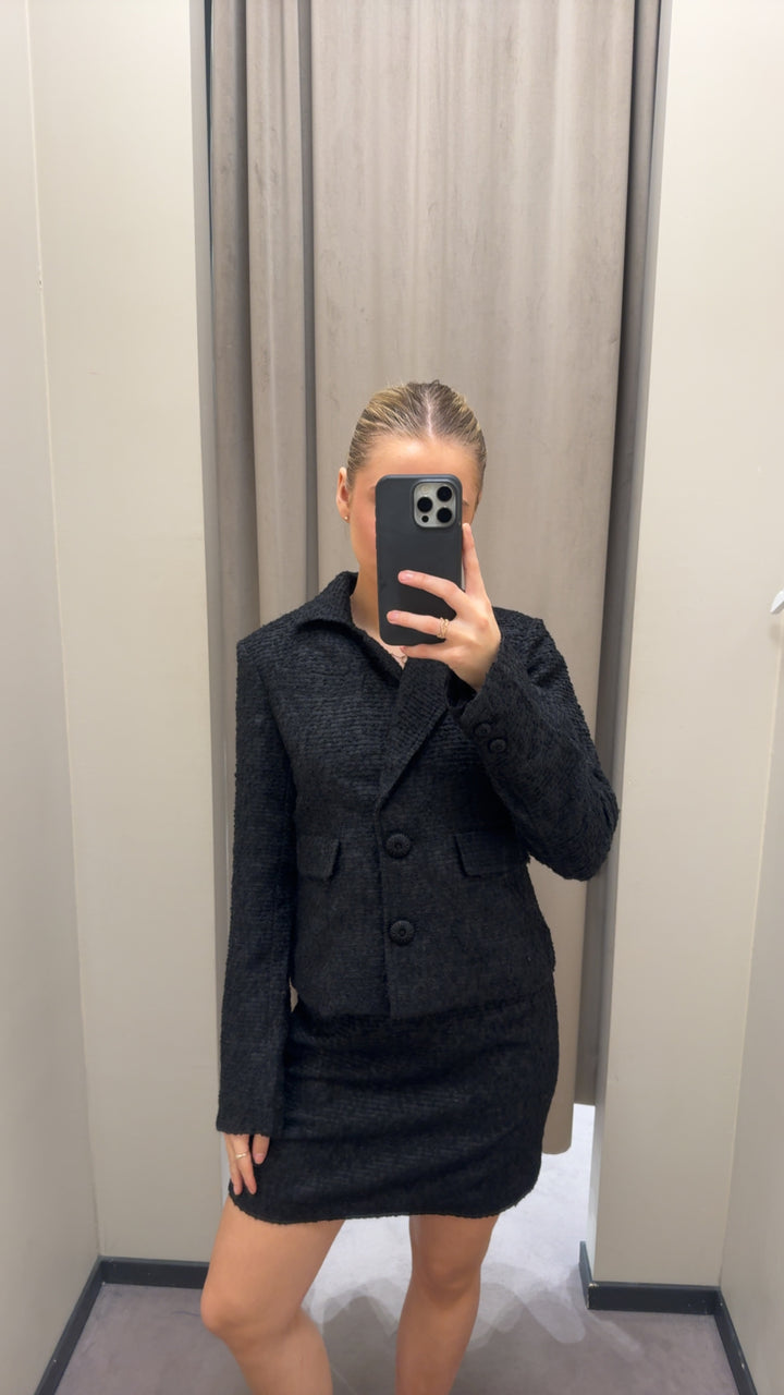 Boucle Jacket  Black