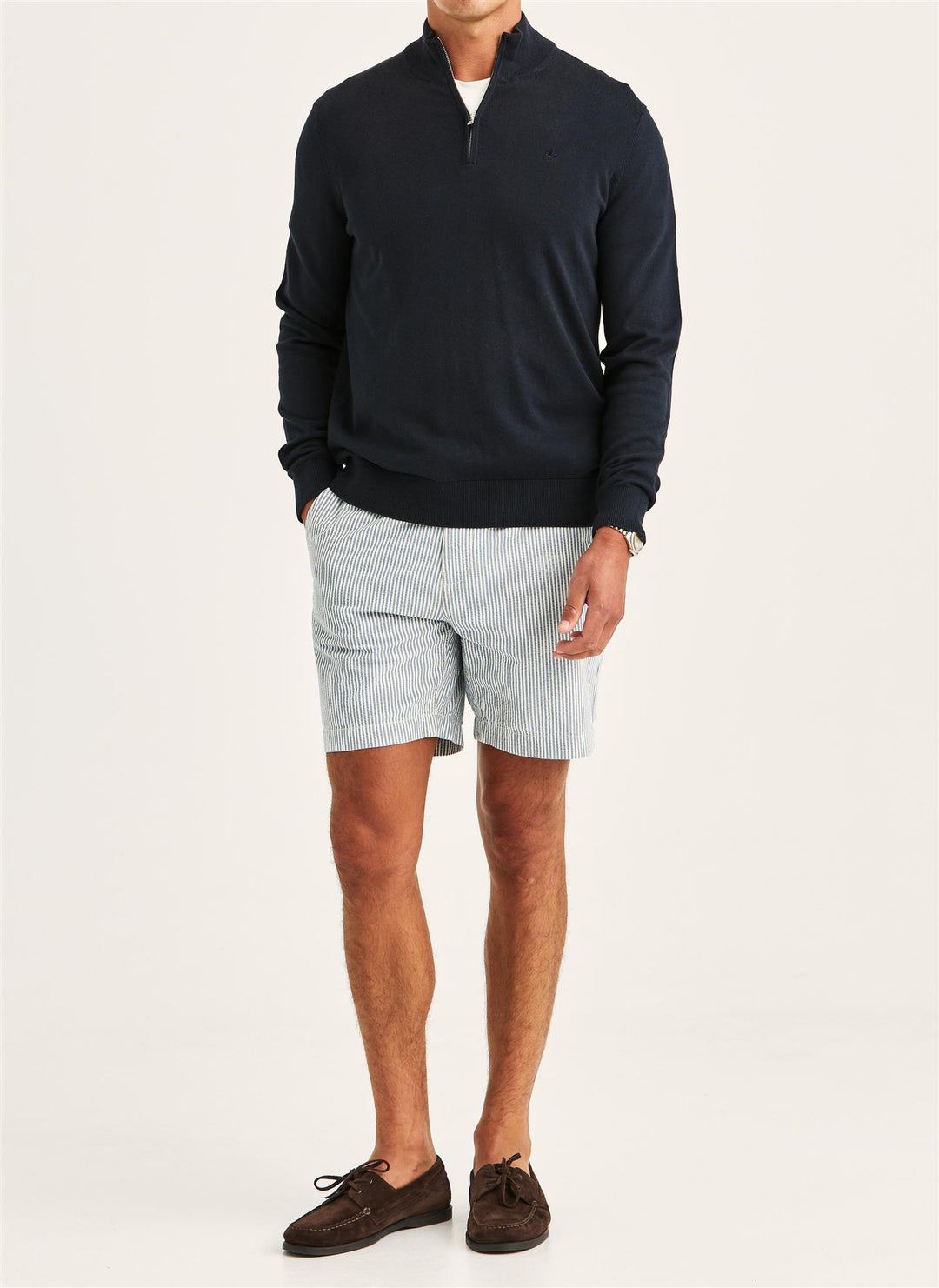 Riley Half Zip  Old Blue