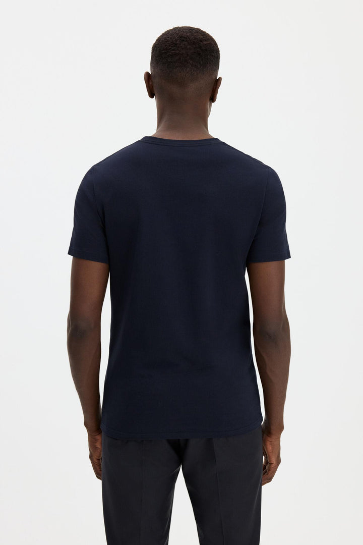 stretch cotton tee  Navy