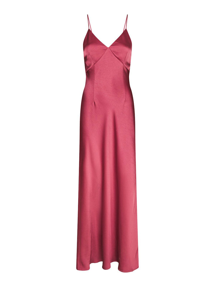Colly Heavy Sateen Dress  Cherry Pink