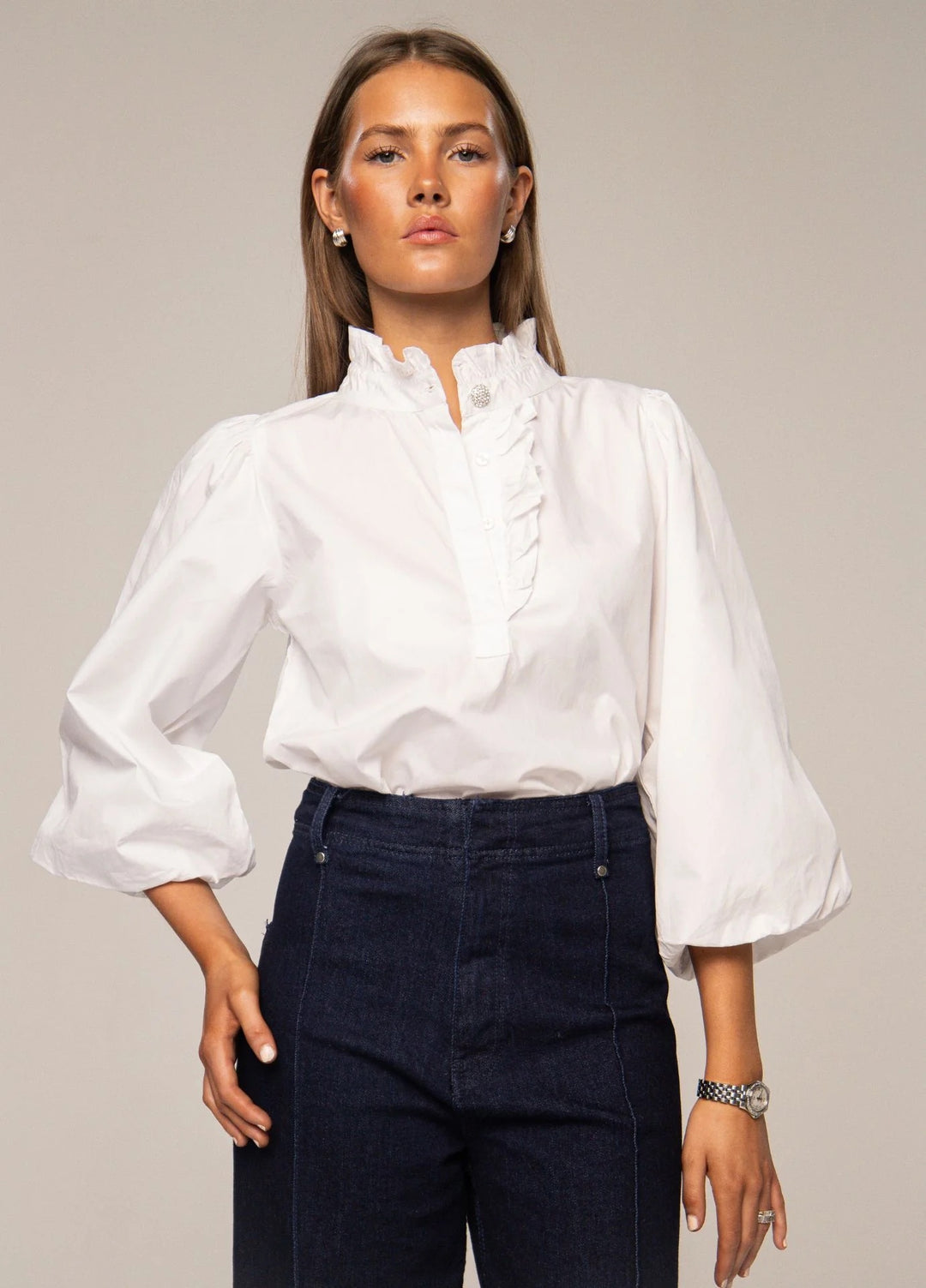Ella Blouse Sugar White  Sugar White
